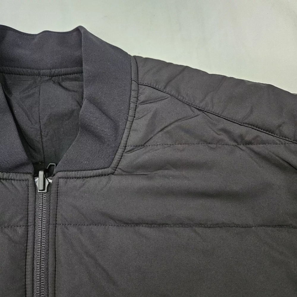 Lululemon Switch Over Bomber Jacket BLK Black Reversible Men's Size Medium - Picture 3 of 10